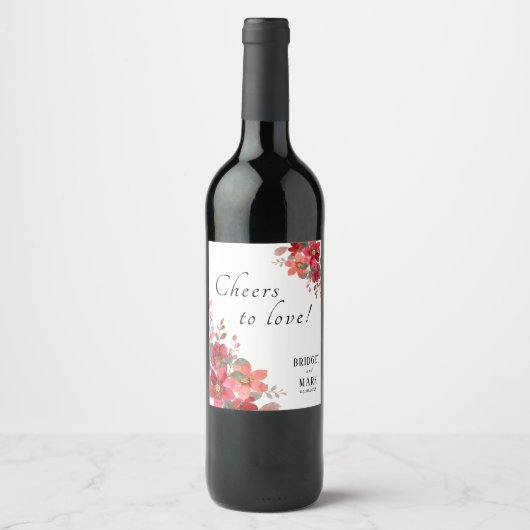 タイムレス結婚レッド ワインラベル (正面)