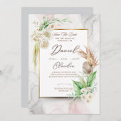 タイムレス結婚式招待状エレガント:スタイルと 招待状 (正面/裏面)