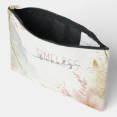 タイムレス美しい – ザララルクセタン&金ゴールド大理石 アクセサリーポーチ (見開き)