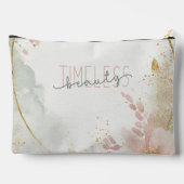 タイムレス美しい – ザララルクセタン&金ゴールド大理石 アクセサリーポーチ (裏面)