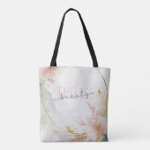 タイムレス美しい – ザララルクセタン&金ゴールド大理石 トートバッグ (裏面)