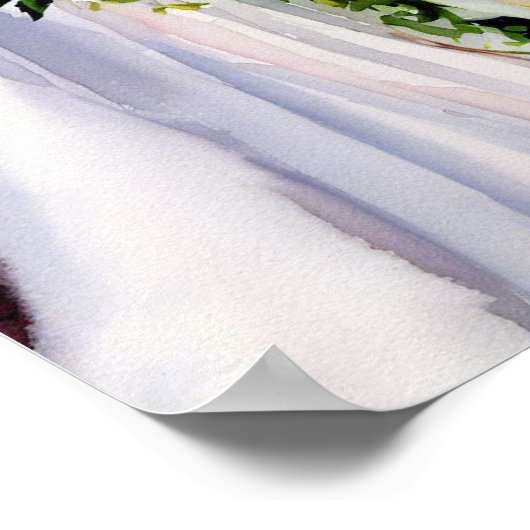 タイムレス美しい、ブライダルカスケーディングブーケ1、 ポスター (角)