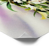 タイムレス美しい、ブライダルカスケーディングブーケ2、 ポスター (角)