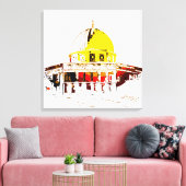 タイムレス美しい:ロックトラベルのドーム キャンバスプリント (インサイチュ (リビング))