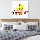 タイムレス美しい:ロックトラベルのドーム キャンバスプリント (インサイチュ (寝室))