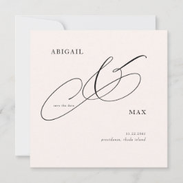 タイムレス赤面スクエアウェディング日付を保存 セーブザデート