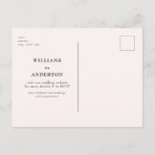 タイムレス赤面結婚式の日付の保存 ポストカード (裏面)