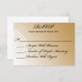 タイムレス退職パーティーRSVPカード 出欠カード (正面/裏面)