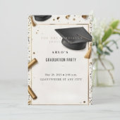 タイムレス達成:エレガント卒業キャップ 招待状 (スタンド正面)