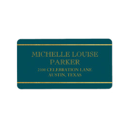 タイムレス金ゴールドミントティール（緑がかった色） パーソナライズされた ラベル