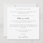 タイムレス開花と文字日付カードの保存 セーブザデート (裏面)