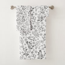 タイムレス開花:手描きフローラエレガンス