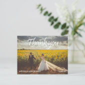 タイムレス2写真結婚の感謝はがき ポストカード (スタンド正面)