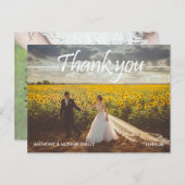 タイムレス2写真結婚の感謝はがき ポストカード (正面/裏面)