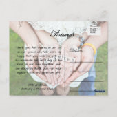 タイムレス2写真結婚の感謝はがき ポストカード (裏面)