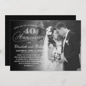 タイムレス40周年パーティー写真招待状 招待状 (正面/裏面)