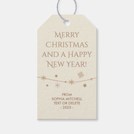 タイムレス – アンティークホワイト – スノーフレークギフトラベル ギフトタグ