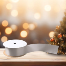 タイムレス – ウォームグレーサテンリボン