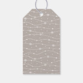 タイムレス – ウォームグレー – スノーフレークギフトラベル ギフトタグ (裏面)