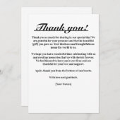 タイムレス エレガンス サンクス カード (正面/裏面)