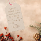 タイムレス – エレガントクリームクリスマスフォトギフトラベル ギフトタグ