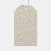 タイムレス – オフホワイト – スノーフレークのギフトラベル ギフトタグ (裏面)