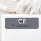 タイムレス – グクールレーモノグラム住所 シール (インサイチュ)