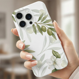タイムレス セージ オリーブ ウォーターカラー シック iPhone 15 PROケース