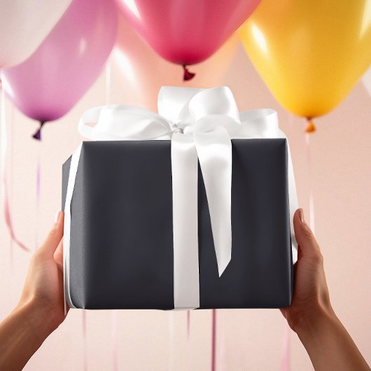 タイムレス -  ダークブルイッシュグレー包装紙 ラッピングペーパー