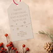 タイムレス – パステルアイボリークリスマスフォトギフトラベル ギフトタグ