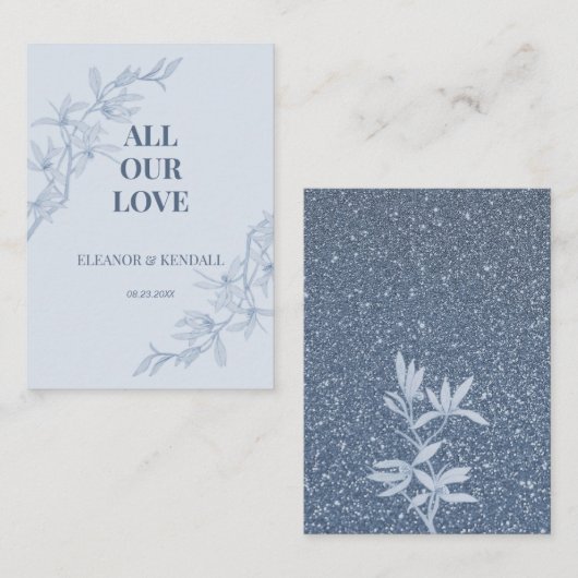 タイムレス フラワー ウェディング サンクス エンクロージャーカード (正面/裏面)