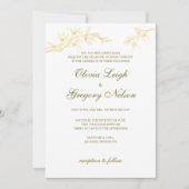 タイムレス フラワー ウェディング 招待状 (正面)