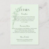 タイムレス フラワー モノグラム ウェディング 詳細 封入 エンクロージャーカード (正面)