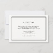 タイムレス ブラック&ホワイト レセプション カード (正面)