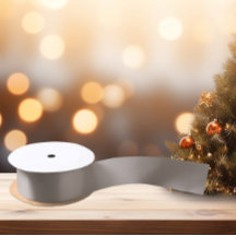 タイムレス – ベージュグレーサテンリボン