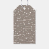 タイムレス – ベージュグレー – スノーフレークギフトラベル ギフトタグ (裏面)