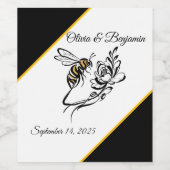 タイムレス ラグジュアリー ビー ウェディング フード＆ドリンク ラベル (シングルラベル)