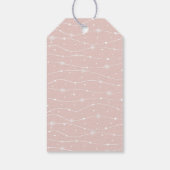 タイムレス – ローズベージュクリスマススノーフレークギフトラベル ギフトタグ (裏面)