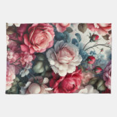 タイムレス ローズ フローラル チャーム キッチンタオル (横)