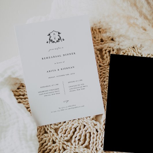 タイムレス ヴァインズ ブラック クレスト リハーサル ディナー 案内状