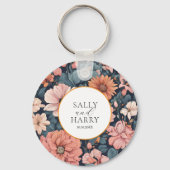 タイムレス：ヴィンテージ色あせたバラ結婚の キーホルダー (正面)