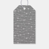 タイムレス – 中灰色 – スノーフレークのギフトラベル ギフトタグ (裏面)