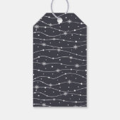 タイムレス – 濃い青みがかった灰色 – スノーフレークの贈り物ラベル ギフトタグ (裏面)