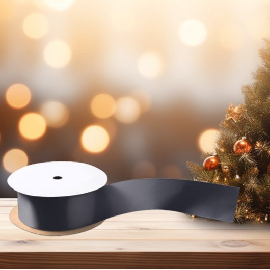 タイムレス – 濃い青灰色のサテンリボン サテンリボン