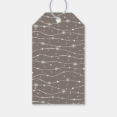 タイムレス – 茶色のベージュ – スノーフレークの贈り物ラベル ギフトタグ (裏面)