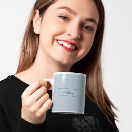 タイムレス – 青い霧の名前マグカップ コーヒーマグカップ