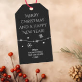 タイムレス – Dark Carbon Blackクリスマスフォト ギフトタグ