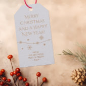 タイムレス – Moonlit Gray Christmas Photo Giftラベル ギフトタグ