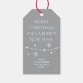 タイムレス – Silver Gray Christmas Photo Giftラベル ギフトタグ (正面)