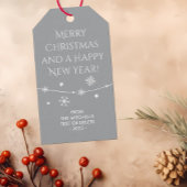 タイムレス – Silver Gray Christmas Photo Giftラベル ギフトタグ